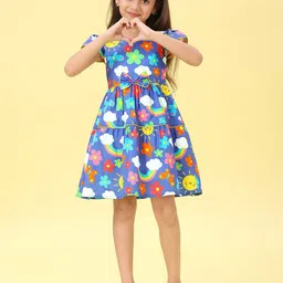 Macwin Floral Print Fit & Flare Dress-31