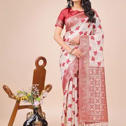 Astita Woven Design Zari Saree and Pallu Soft Sari-32