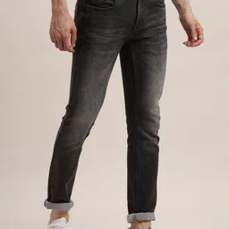 Turtle Men Narrow Tapered Fit Mid-Rise Light Fade Stretchable Jeans-image-20