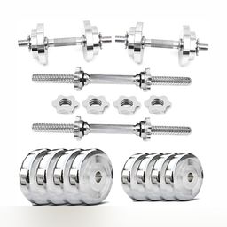 HackerX 8-Pcs Steel Dumbbell Set - 14 kg-11