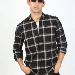 Bene Kleed Men Slim Fit Tartan Checks Opaque Checked Casual Shirt-image-96