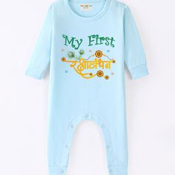 BLUSHES Infants Raksha Bandhan Printed Pure Cotton Romper-image-86