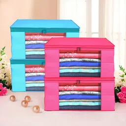 Kuber Industries Pink Set of 4 Regular Drawer Organiser Organisers image 2