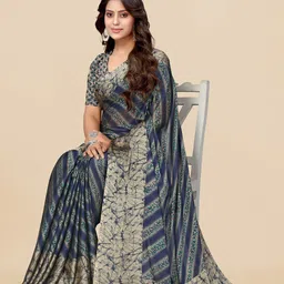 KALINI Striped Poly Chiffon Saree-picture-17