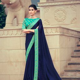 KALINI Striped Pure Chiffon Saree-image-15
