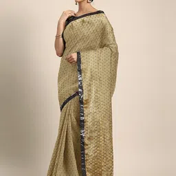 KALINI Geometric Embroidered Saree-image-16