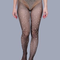 COLOR STYLE Thigh-High Sheer Embellished Stockings-image-71