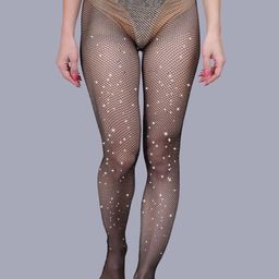 COLOR STYLE Thigh-High Sheer Embellished Stockings-image-18