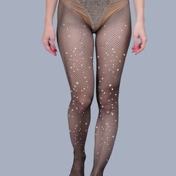 COLOR STYLE Thigh-High Sheer Embellished Stockings-image-70