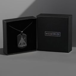 Mesmerize Men Stainless Steel Mahadev 108 Names Jyotirling MicroCarved Tag Pendant & Chain-picture-21