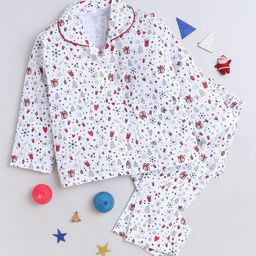 The Magic Wand Kids Conversational Printed Pure Cotton Shirt With Pyjamas-image-57