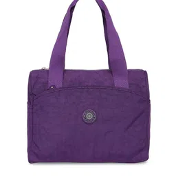 BAOMI Purple Structured Shoulder Bag with Applique-14