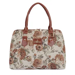 THE CLOWNFISH Floral Printed Structured Handheld Bag-image-21