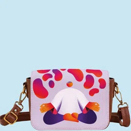 Kalankit Graphic Printed Structured Crossbody Sling Bag-58