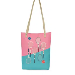 KLEIO Pink Colourblocked PU Shopper Tote Bag with Applique-image-22