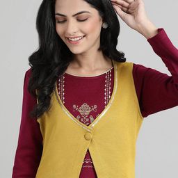 AURELIA Women Front Open Sleeveless Waistcoat-image-45