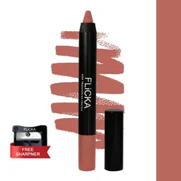 FLiCKA Lasting Lipsence Non Transfer HD Crayon Lipstick with Sharpener 10g - 01-image-94