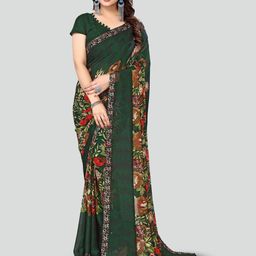KALINI Floral Printed Bandhani Saree-image-68