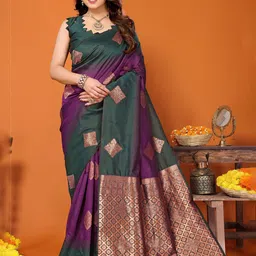 vj fashion  Ethnic Motifs Woven Design Zari Paithani Saree-picture-29