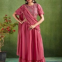 MAHALASA Gotta Patti Pure Georgette Palazzo Saree-19