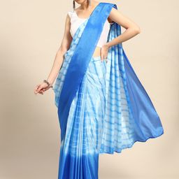 HERE&NOW Tie and Dye Poly Chiffon Saree-picture-15