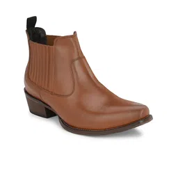 CARLO ROMANO By Wasan Shoes Women Mid-Top Leather Chelsea  Boot-image-35