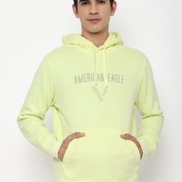 AMERICAN EAGLE OUTFITTERS Men Yellow Printed Hooded Sweatshirt-picture-18