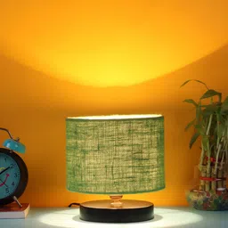 Devansh Green Iron Traditional Table Lamp with Shade-15