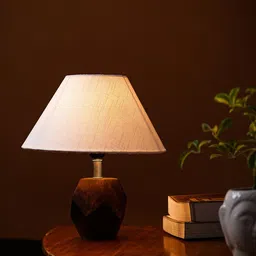 Pinecraft INTERNATIONAL White Sefinn Table Lamp with Cotton Shade-22