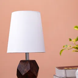 Pinecraft INTERNATIONAL Brown and White Sefinn Table Lamp with Shade-55