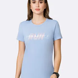 Van Heusen Women Blue Typography Lounge Tshirts-image-82