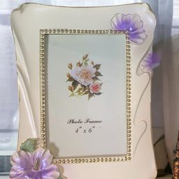 Art Street White & Purple Rectangle Shape Photo Frame-35