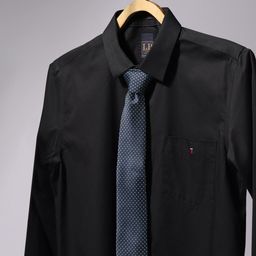 Louis Philippe Men Woven Design Broad Tie-picture-5