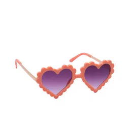 Spiky Unisex Kids Orange Heart Shaped Sunglasses 2950_ORG_VIO-98