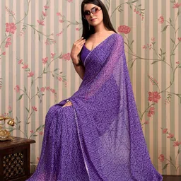 Ode by House of Pataudi Georgette Printed Ready To Wear Saree-picture-30