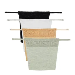 PLUMBURY Pack Of 4 Cleavage Cover Clip-On Mock Camisole-image-42