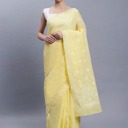 Seva Chikan Ethnic Motifs Chikankari Saree-image-9