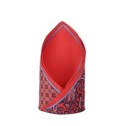 Louis Philippe Men Red Printed Pocket Square-image-65