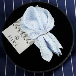 KOVOVE Men Blue & White Printed Pocket Square-picture-18
