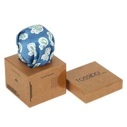 Tossido Men Blue & White Printed Pocket Square-image-41