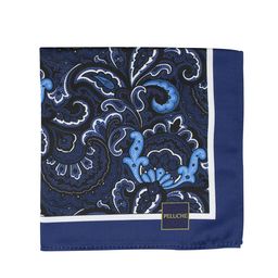 PELUCHE Men Navy Blue Printed Pocket Square-image-78