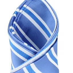 KOVOVE Blue Striped Pocket Square-image-39