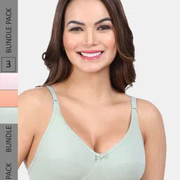Amour Secret Pack of 3 Non Padded Everyday Bra-image-62