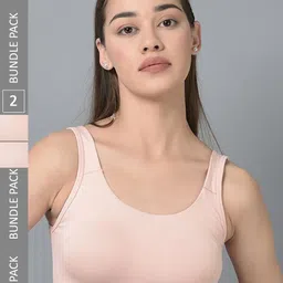 Dollar Missy Pack of 3  Cotton Wire-Free Soft Padded Bra DSP-3002-R3-PNK-PO2-picture-31