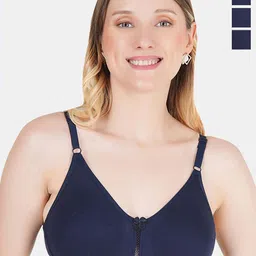 Tweens Pack of 3 Full Coverage Non Padded Cotton T-shirt Bras With All Day Comfort-8