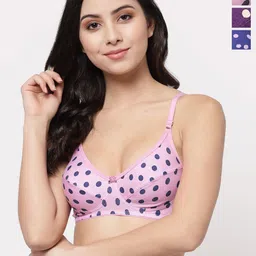 Docare Pack of 3 Printed Full Coverage Everyday Bras With All Day Comfort-image-40