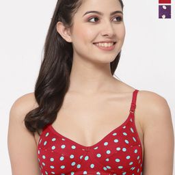 Docare Pack of 2 Polka Dot Printed Full Coverage Everyday Bras with All Day Comfort-23
