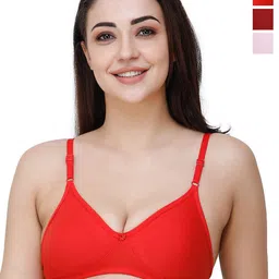 Docare Pack of 3 Full Coverage T-shirt Bras with All Day Comfort-image-90