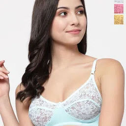 Docare Pack Of 3 Full Coverage Non Padded Cut and Sew Bralette Bra With All Day Comfort-image-26