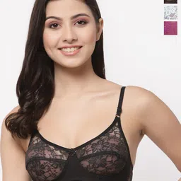 Docare Pack Of 3 Full Coverage Non Padded Cut and Sew Bralette Bra With All Day Comfort-image-83